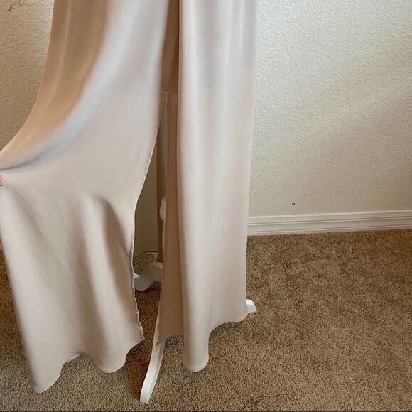 𝅺show me your Mumu Nude Hacienda Boho Convertible Bridesmaid Maxi Dress Small - Picture 2 of 13